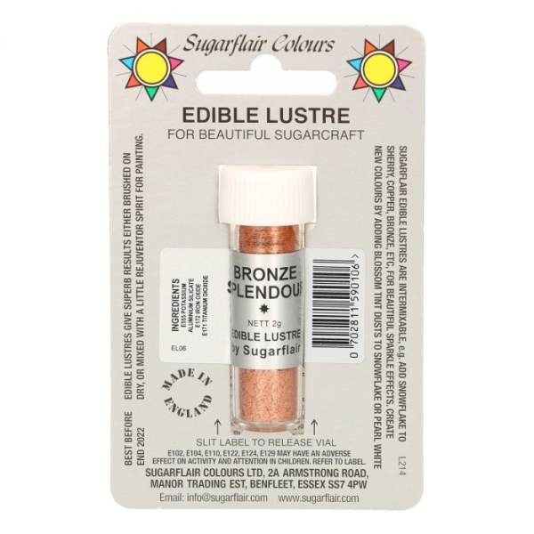 Essbare Schimmer Puder Farbe - Bronze Splendour